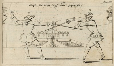 Lot 254 - Schmidt (Johann Andreas). Leib-beschirmende und Feinden trotz-bietende Fecht-Kunst..., 1713
