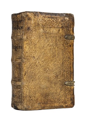 Lot 534 - Manzolli (Pietro Angelo). Zodiacus vitae, 1566, bound with: Hesiod, 1564, Reformation binding