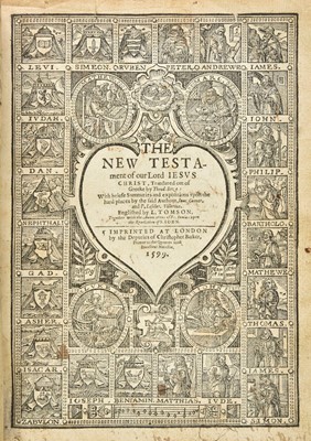 Lot 487 - Bible [English]. The Bible, London: Deputies of Christopher Barker, 1599 [i.e. circa 1599-1640]