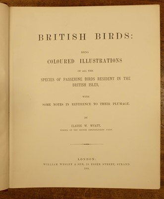 Lot 273 - Wyatt (Claude W.). British Birds, 1st edition, 1894-9, with 67 coloured plates