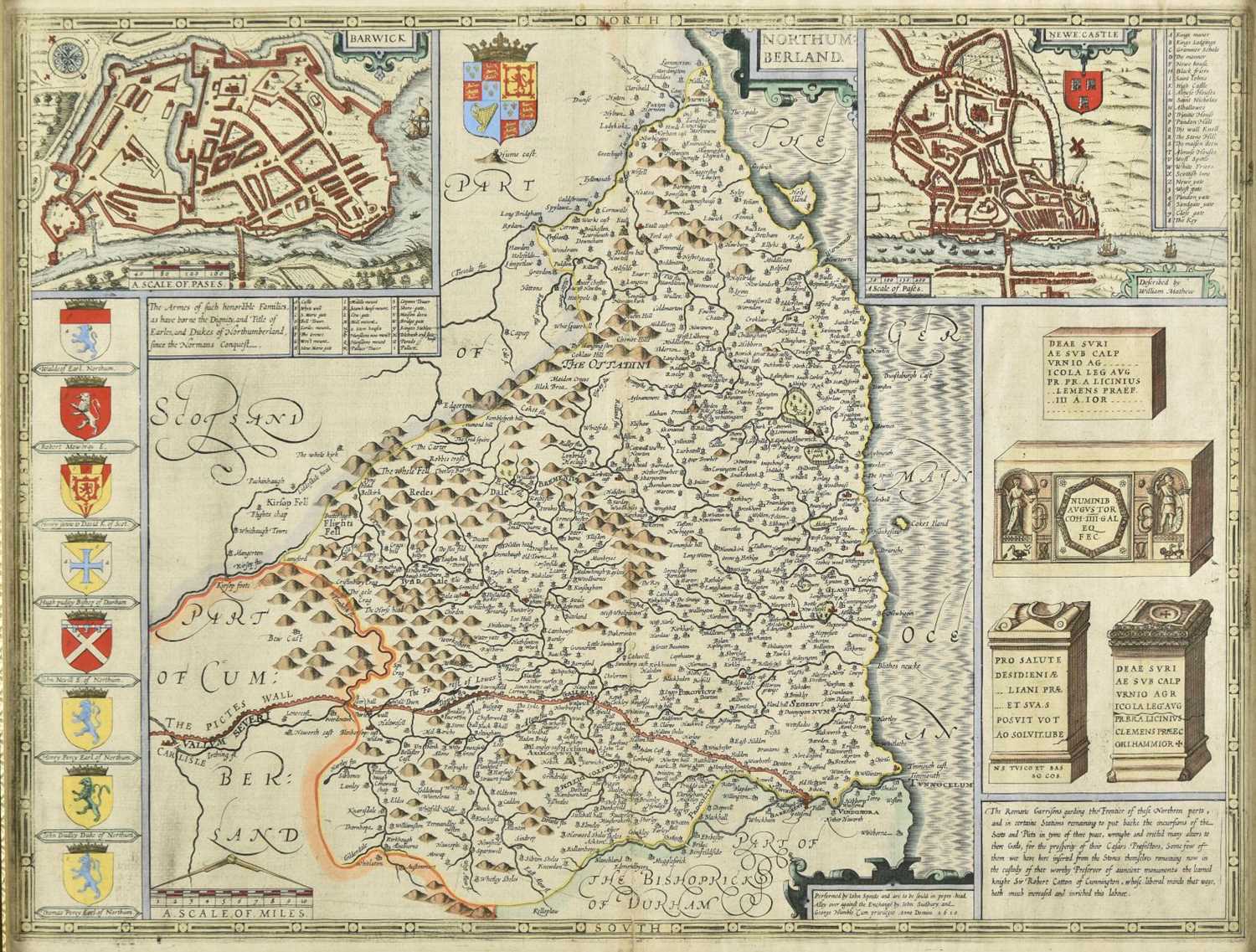 Lot 69 - Northumberland. Speed (John), Northumberland, 1st edition, circa 1611