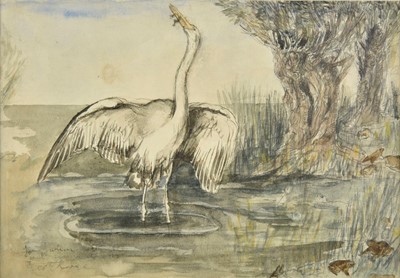 Lot 426 - Aesop Fables. A pair of watercolours, inscribed by George E. Lodge (1860-1954)