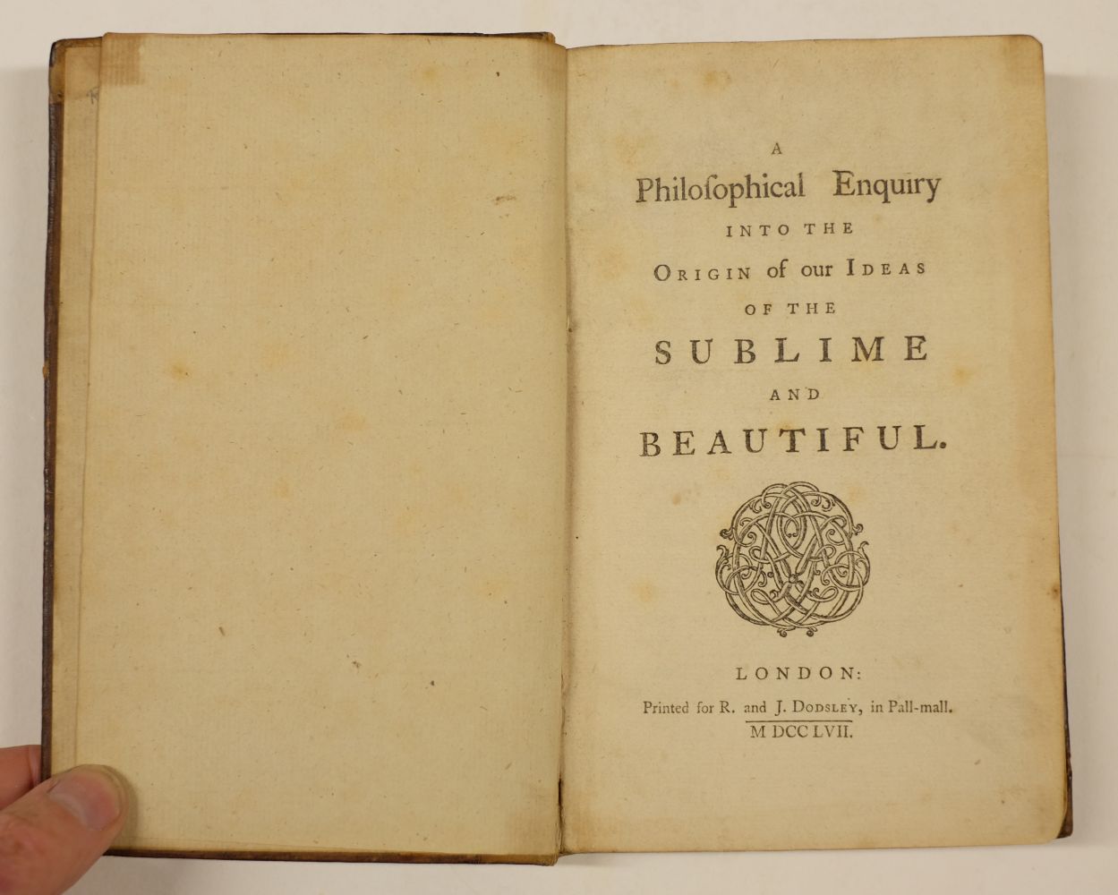 Lot 495 - Burke (Edmund). A Philosophical Enquiry into