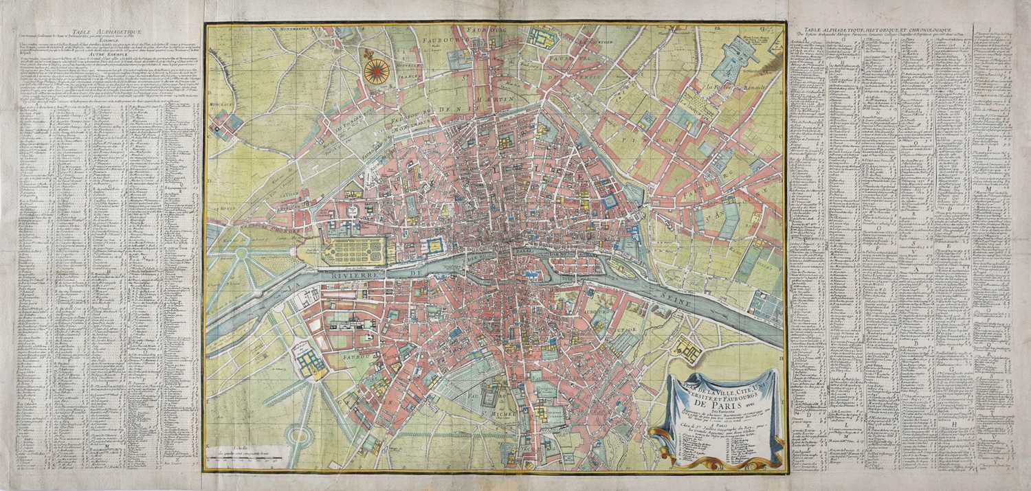 Lot 80 - Paris. Jaillot (Bernard Jean Hyacinthe), Plan de la ville..., de Paris..., 1715 or later