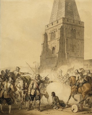 Lot 382 - Atkinson (John Augustus, 1775-1833). An English Civil War skirmish