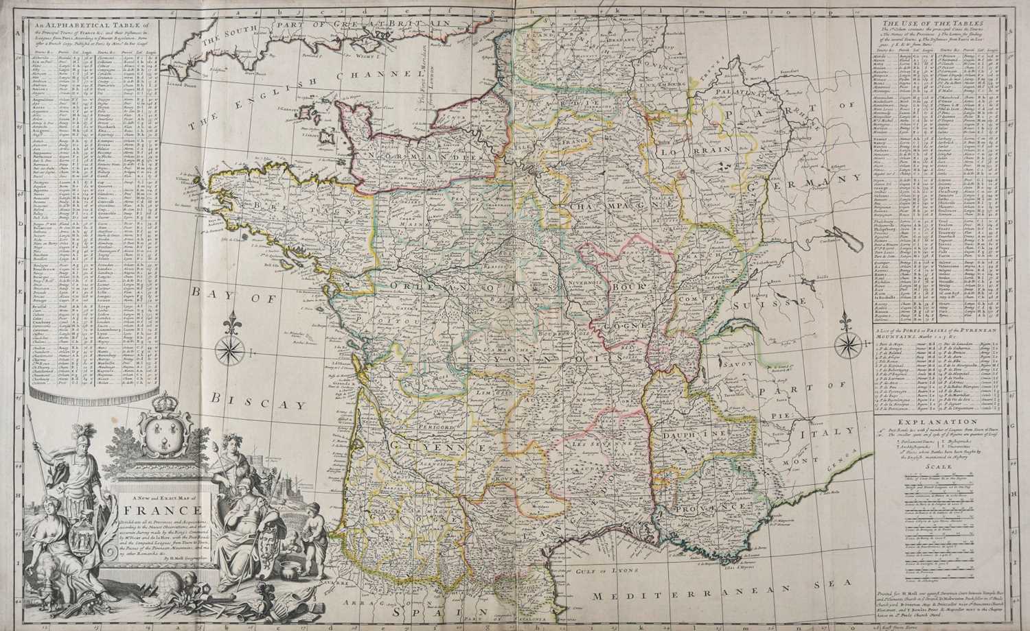Lot 38 - France. Moll (H), A New and Exact Map of France..., circa 1710