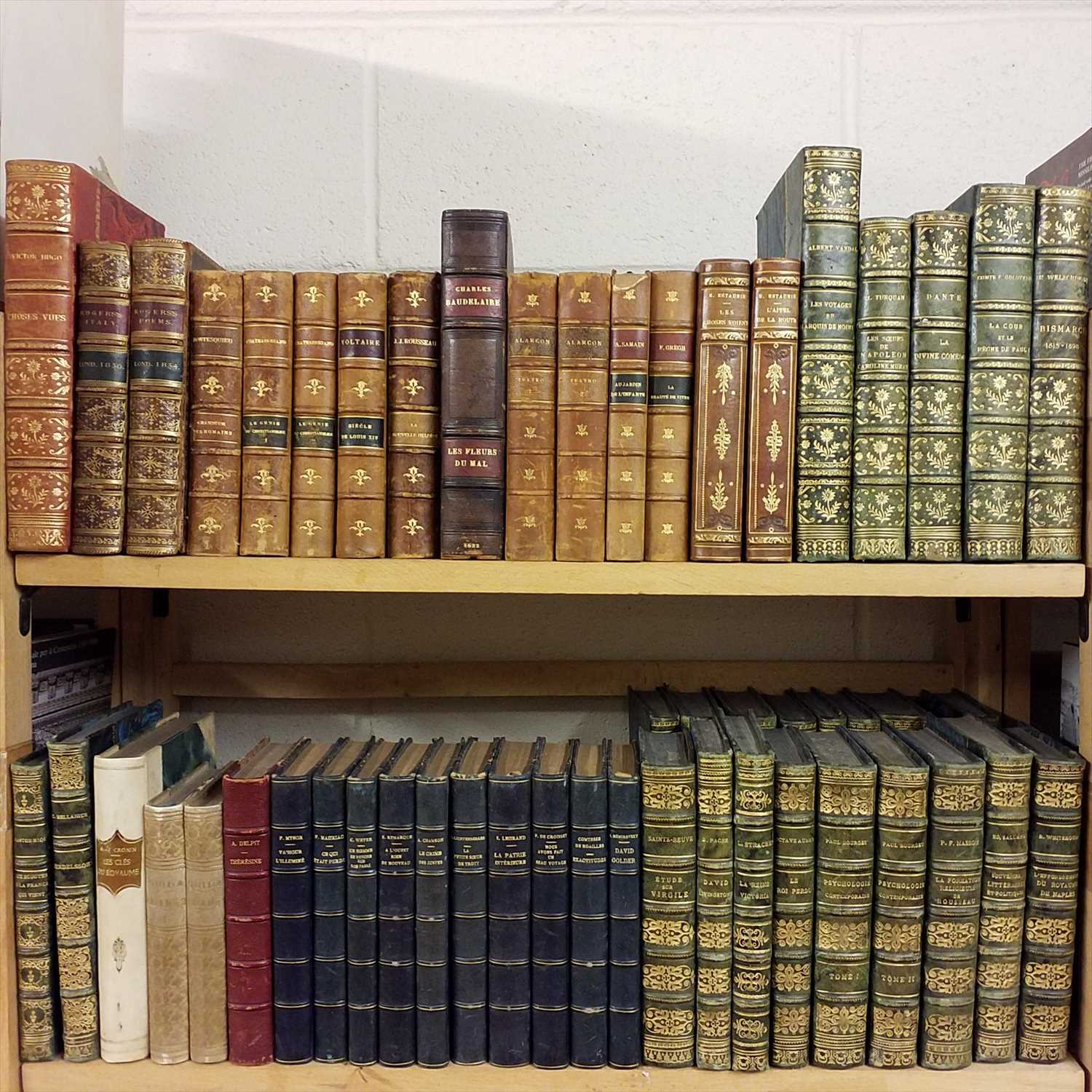 Lot 825 - French Literature. A large collection of 19th & early 20th century French literature