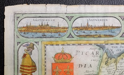 Lot 54 - Low Countries. Speed (John), A new Mape of ye XVII Provinces of Low Germanie. 1676