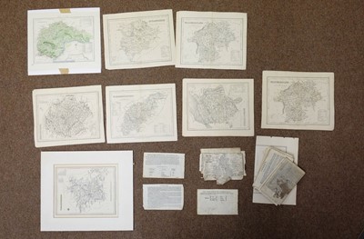 Lot 6 - British county maps. A mixed collection of approximately forty maps, 17th - 19th century