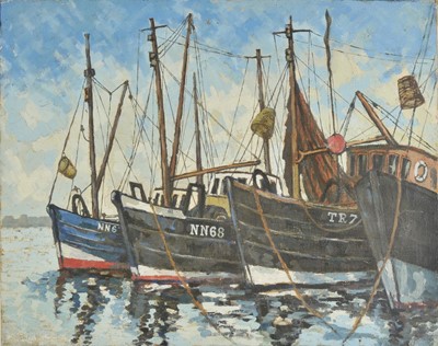 Lot 652 - Newhaven. Fishing boats in Newhaven harbour, circa 1950s