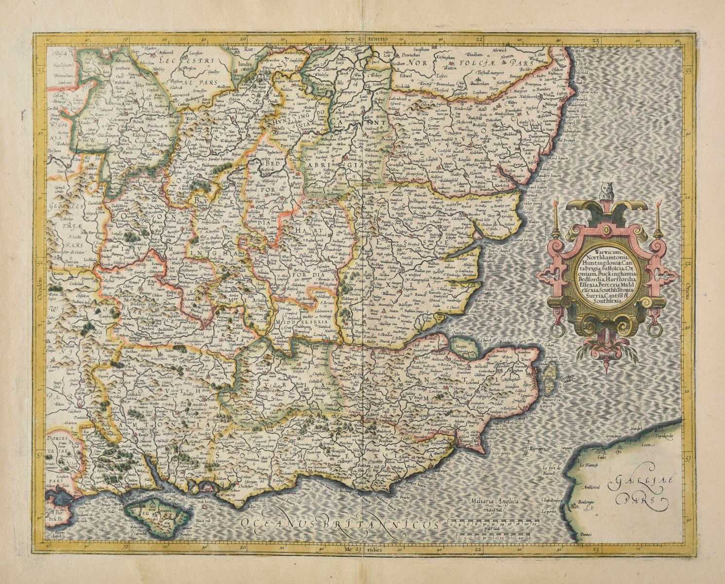 Lot 58 - Mercator (Gerard & Hondius H.). Four regional maps of England and Wales, 1595 or later
