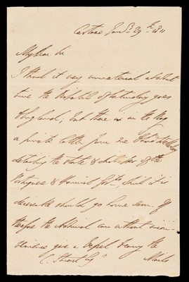 Lot 33 - Wellington (Duke of). Autograph letter signed to Sir Charles Stuart, Cartaxo, 1811