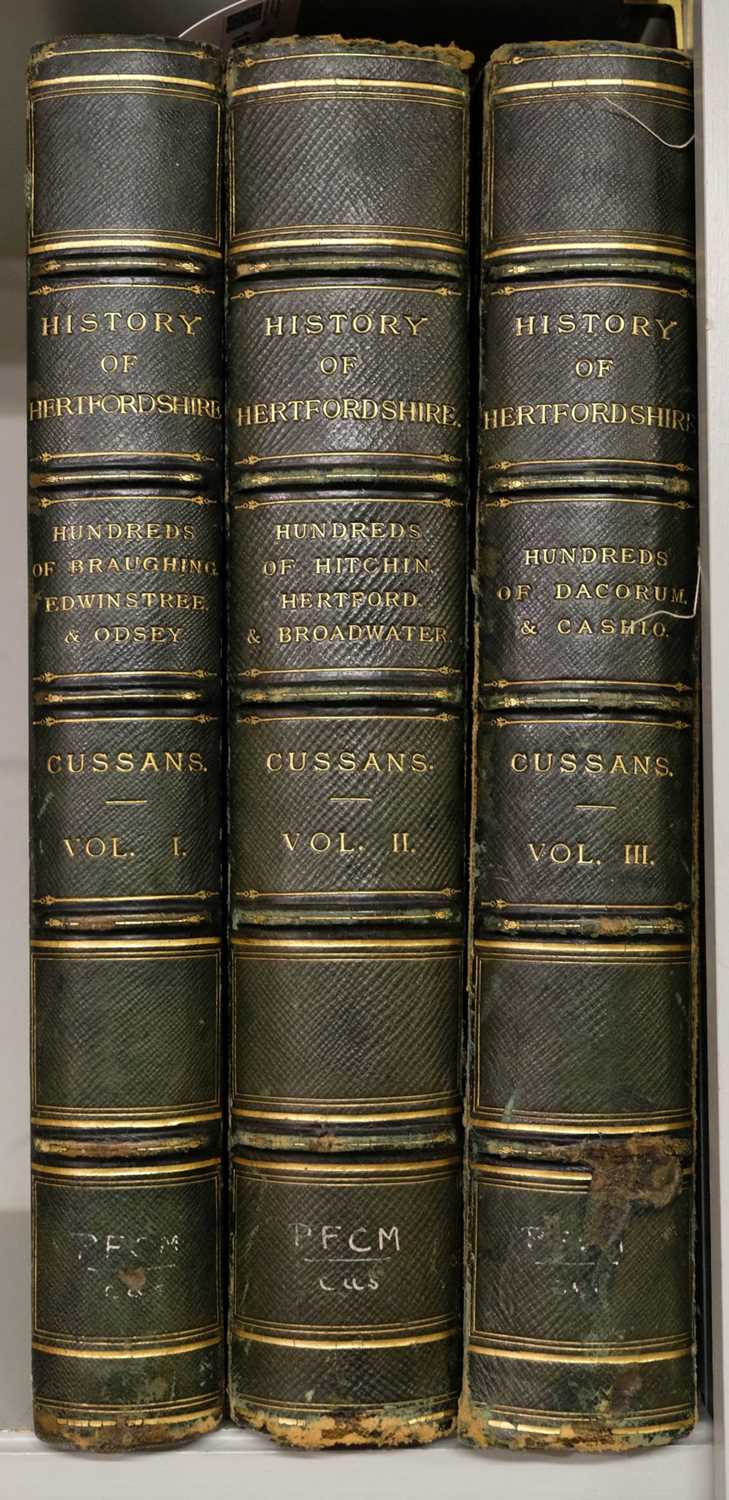 Lot 185 - Cussans (John Edwin). History of Hertfordshire, 3 volumes, 1870-81