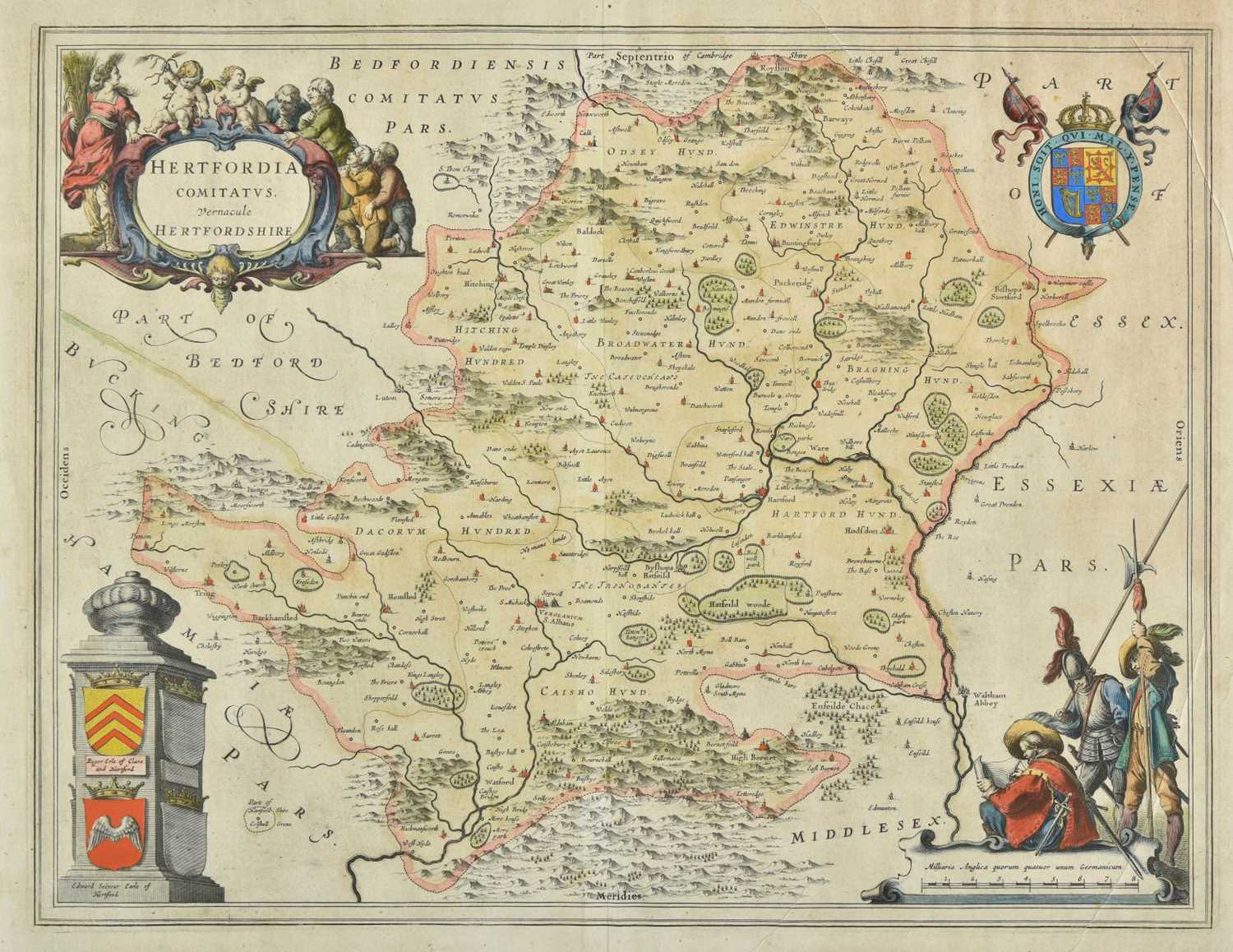Lot 48 - Hertfordshire. Four engraved maps, 17th - 19th century