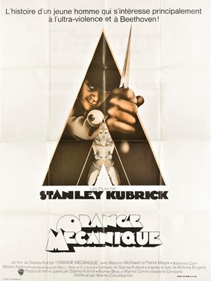 Lot 425 - A Clockwork Orange, French grande poster, 1970s reissue