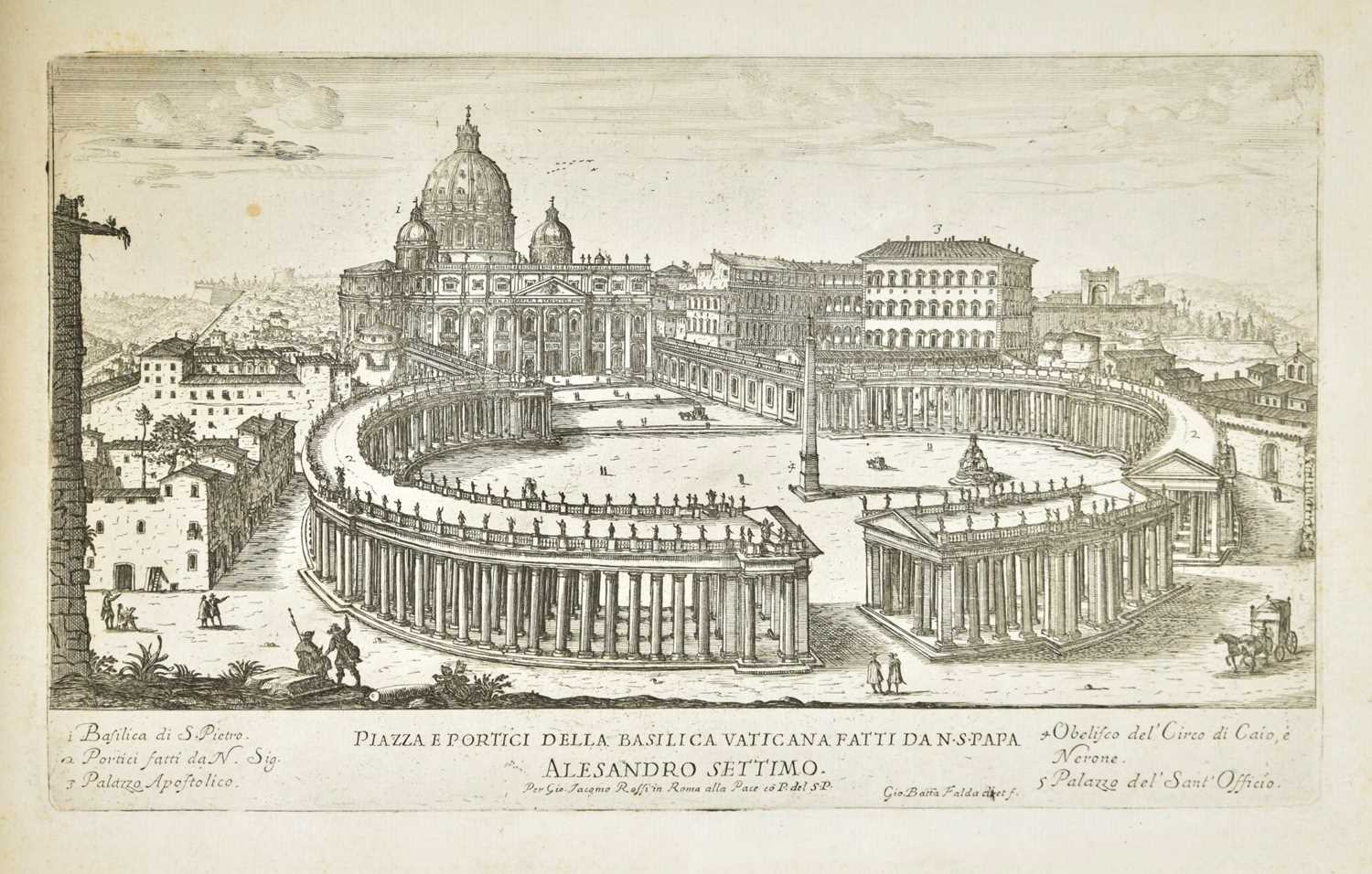 Lot 350 - Falda (Giovanni Battista). Il Terzo Libro del'Novo Teatro delle Chiese di Roma..., [1667-1669]