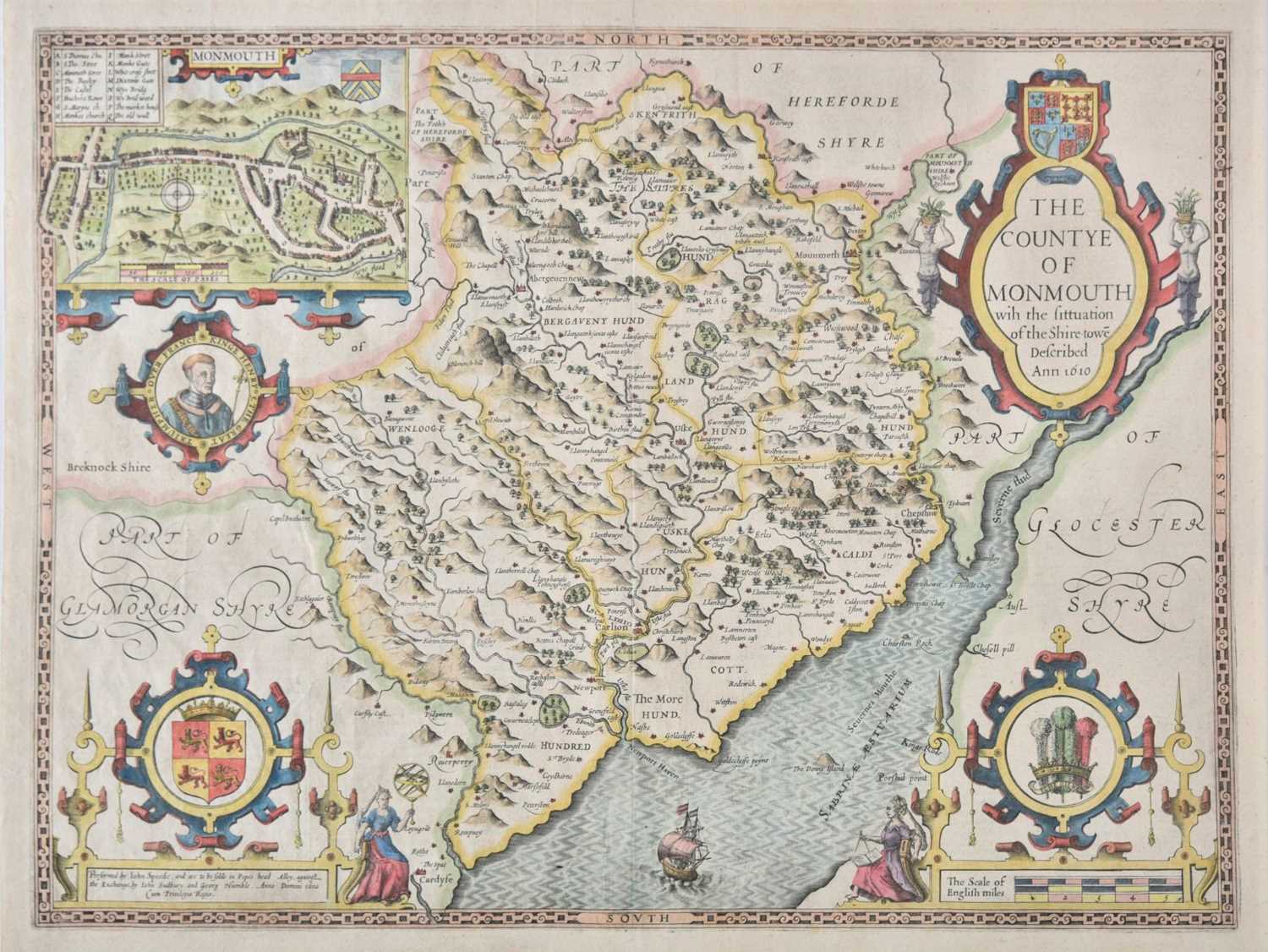 Lot 63 - Monmouthshire. Speed (John), The Countye of Monmouth..., circa 1627