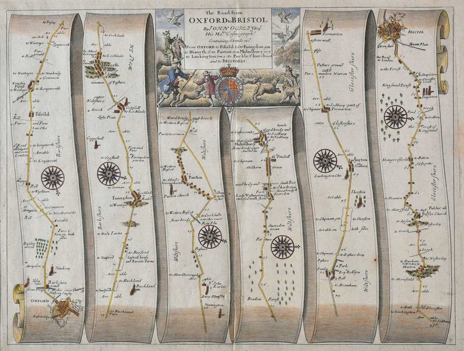 Lot 74 - Ogilby (John). The Road from Oxford to Bristol, 1675 or later