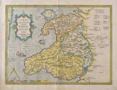 Lot 126 - Wales. Ortelius (Abraham & Lhuyd Humphrey), Cambriae Typus..., 1612