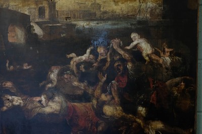 Lot 367 - Flemish School. Massacre of the Innocents, first quarter 17th century