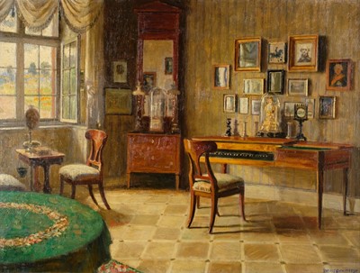 Lot 442 - Eichstaedt (Rudolph, 1857-1924). Interior scene with square piano