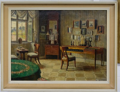 Lot 442 - Eichstaedt (Rudolph, 1857-1924). Interior scene with square piano