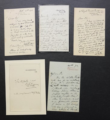 Lot 633 - Frith (William Powell Frith, 1819-1909). A group of 17 autograph letters signed, 1860s/1900s