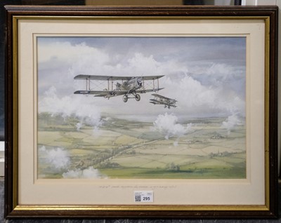 Lot 295 - Clow (Harry, 20th century). DH4s leave for France 1917, watercolour