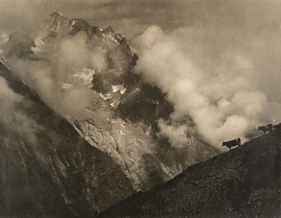 Lot 72 - Mountain views. Group of 8 large-format views of mountains & snowy scenes by F.W. Ferguson, c. 1940s
