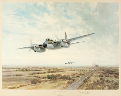 Lot 296 - Coulson (Gerald, 1926 -). "Low Level Strike - 1943", colour print