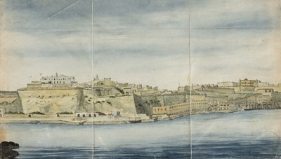 Lot 657 - Scrap Album. An album of watercolours and engravings, late 18th-19th century