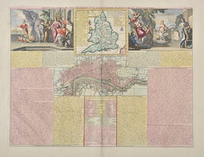 Lot 33 - England & Wales. Chatelain (Henry Abraham), Four maps of the British Isles, circa 1720
