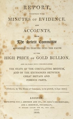 Lot 580 - Gold Bullion. Report, 1810