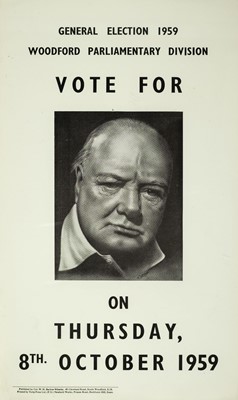 Lot 666 - Churchill (Winston Spencer). General Election poster, [1959]