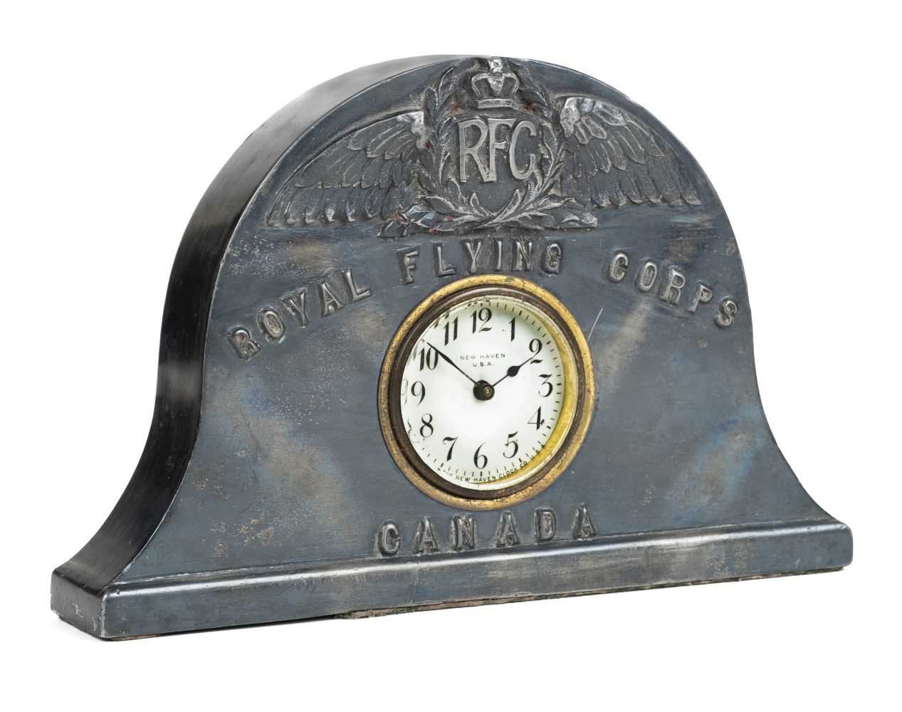 Lot 94 - Royal Flying Corps. WWI RFC Canada mantel clock