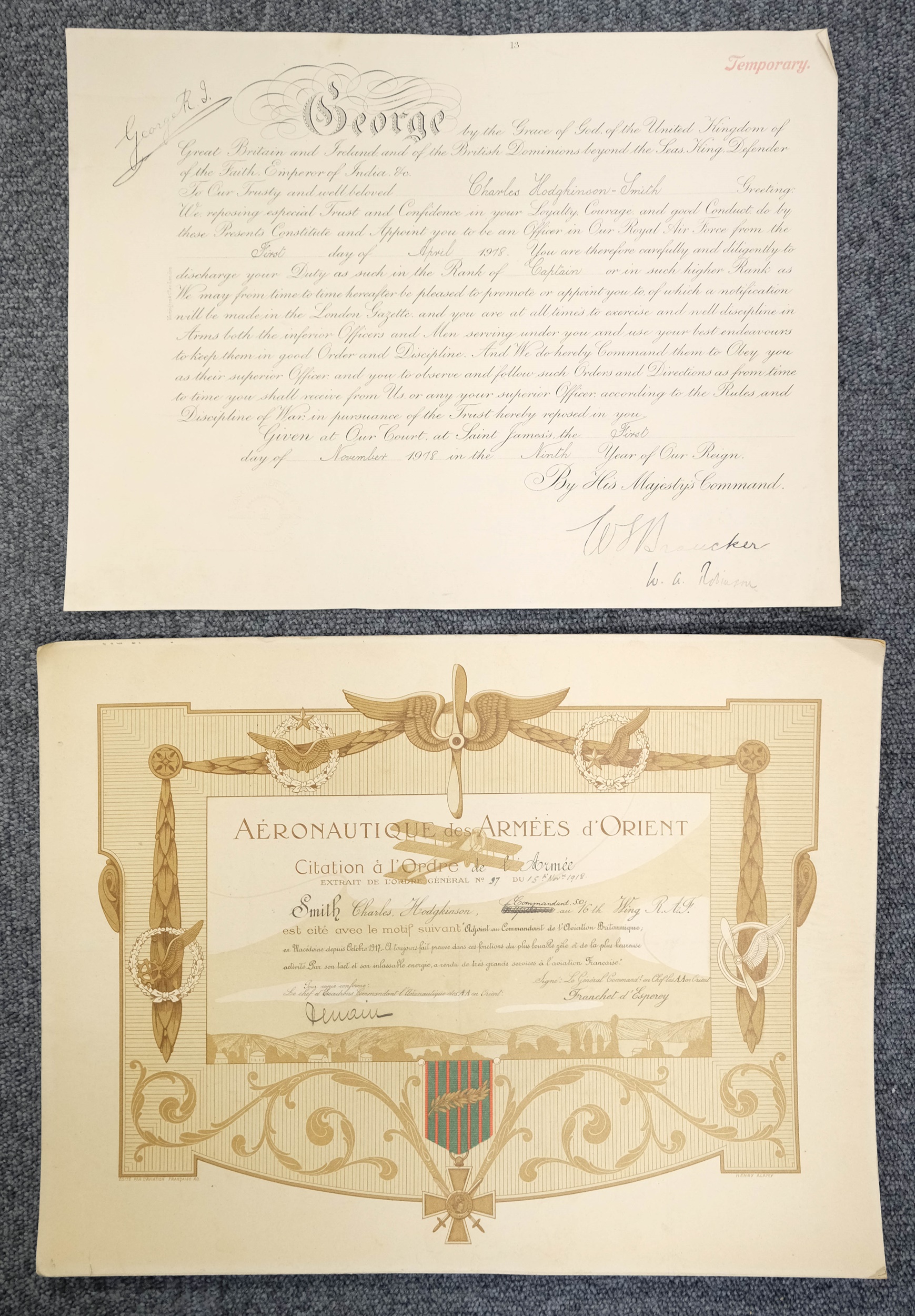 Lot 450 Wwi An Archive Relating To Major Charles