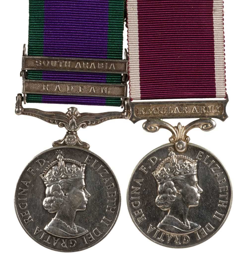 Lot 23 - General Service Medal. A pair of medals - Corporal J. Baker, Royal Signals
