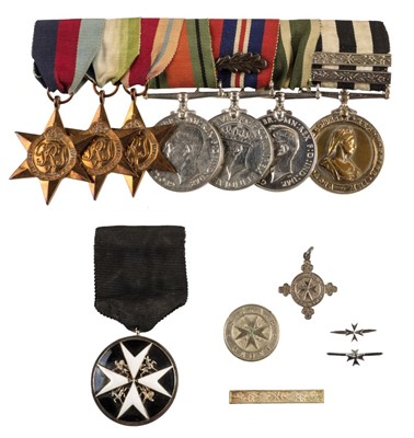 Lot 35 - WWII. A group of eight medals - Royal Naval Auxiliary Sick Berth Reserve and St Johns Ambulance
