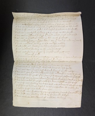 Lot 675 - Gloucestershire Terrier of Land. Vellum indenture, 1657