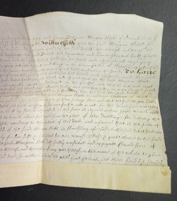 Lot 675 - Gloucestershire Terrier of Land. Vellum indenture, 1657