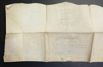 Lot 675 - Gloucestershire Terrier of Land. Vellum indenture, 1657