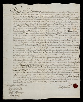 Lot 680 - Indentures & Agreements. 47 paper documents, 18th & 19th century