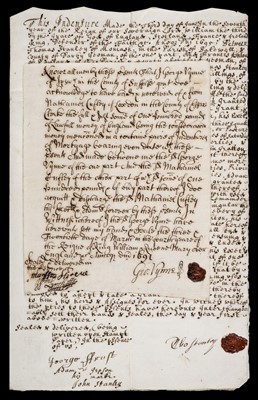 Lot 690 - Obligation Bonds. A group of 27 bonds, 17th century