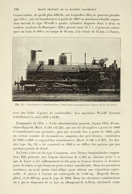 Lot 806 - Demoulin (Maurice). Traité Pratique de la Machine Locomotive, 1898