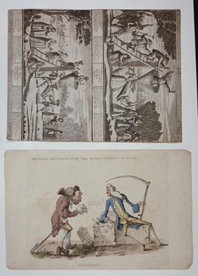 Lot 334 - Cartoons & caricatures. A mixed collection of approximately eighty caricatures, 18th & 19th century