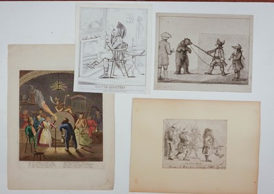 Lot 334 - Cartoons & caricatures. A mixed collection of approximately eighty caricatures, 18th & 19th century