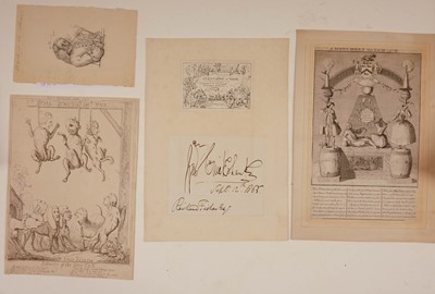 Lot 335 - Cartoons & caricatures. A mixed collection of approximately 100 caricatures, mostly 19th century