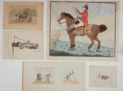 Lot 335 - Cartoons & caricatures. A mixed collection of approximately 100 caricatures, mostly 19th century
