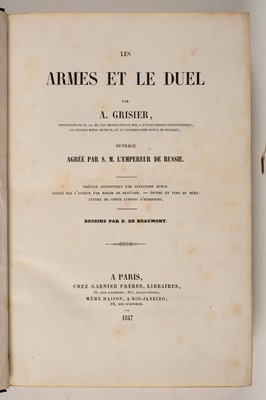 Lot 215 - Cordelois. Leçons d'Armes..., 2nd edition, Paris, 1872