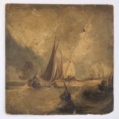Lot 439 - Constable (John, 1776-1837, manner of). Landscape with figures